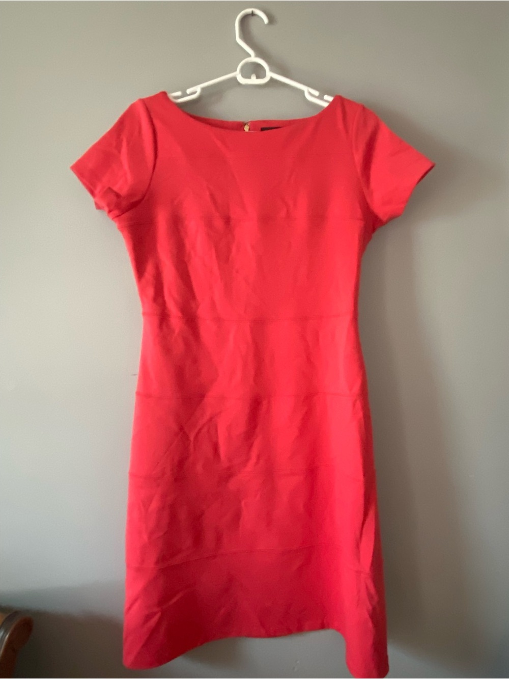 Ivanka Trump Coral Pink Short-Sleeve Sheath Dress